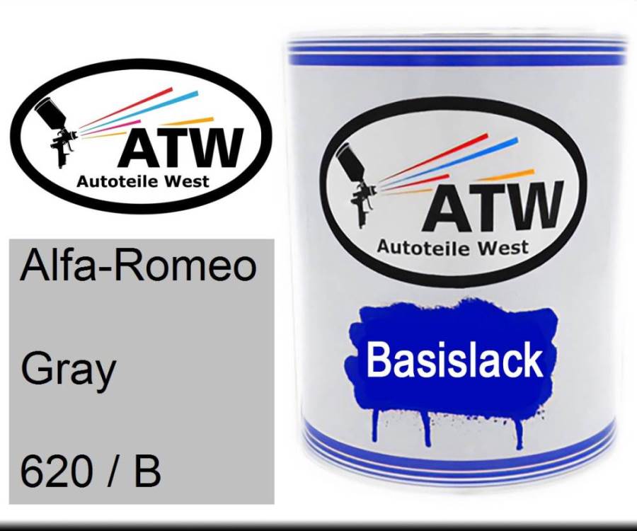 Alfa-Romeo, Gray, 620 / B: 1L Lackdose, von ATW Autoteile West.